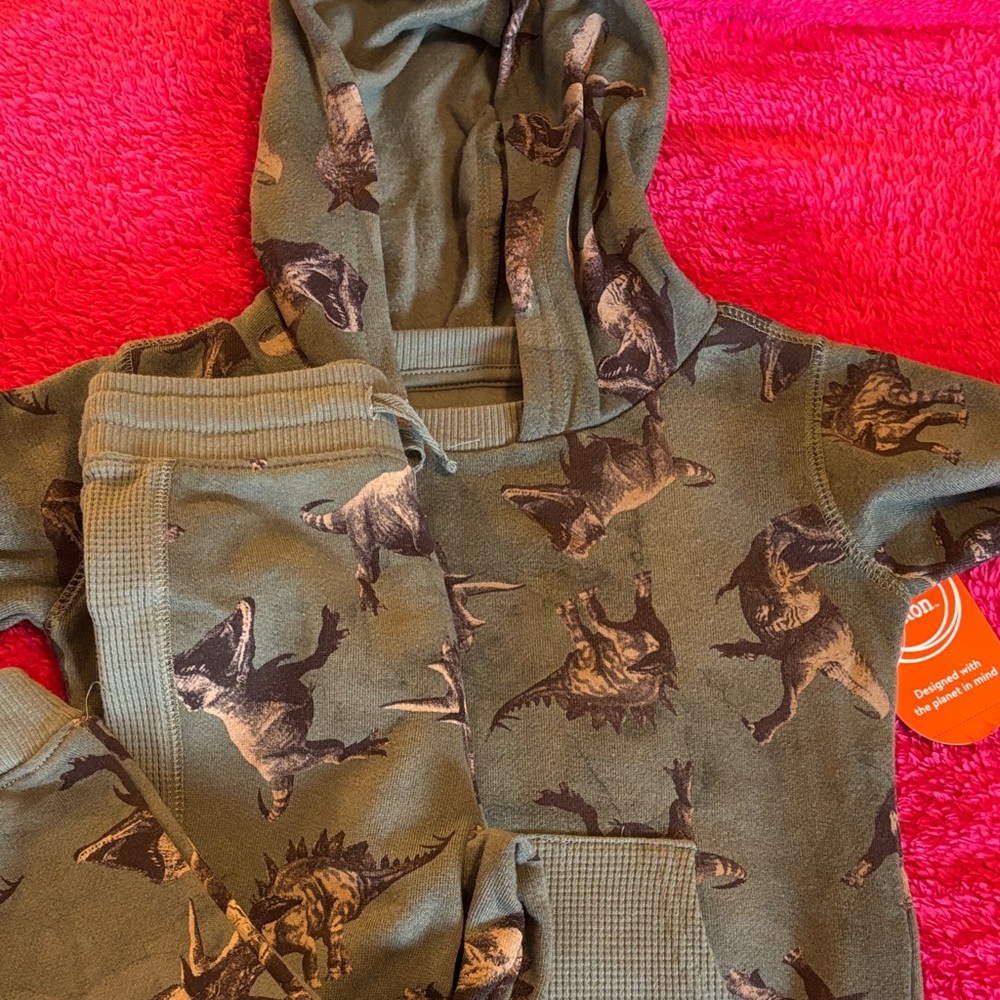 Wonder Nation Green Dinosaur Kids Matching Set